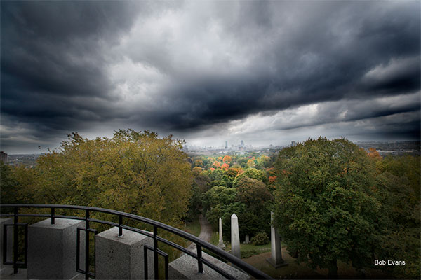 Threatening Sky Over Boston by Bob Evans